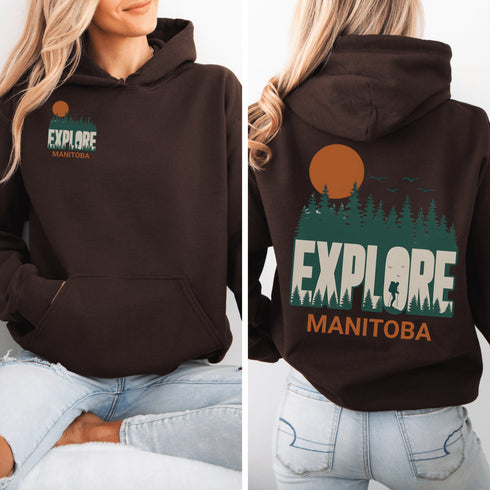 Adventure awaits with our Explore Manitoba Hoodie, designed for those who crave the beauty of the outdoors.
